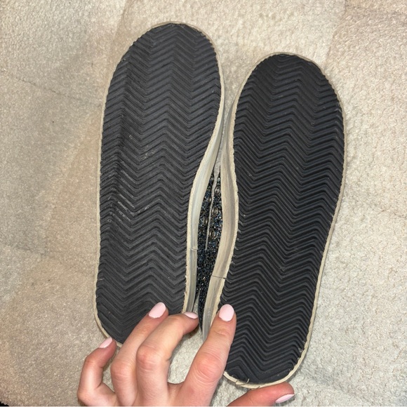 Golden Goose Superstar in Silver Black Glitter Platform Leather Sneakers - Picture 7 of 12